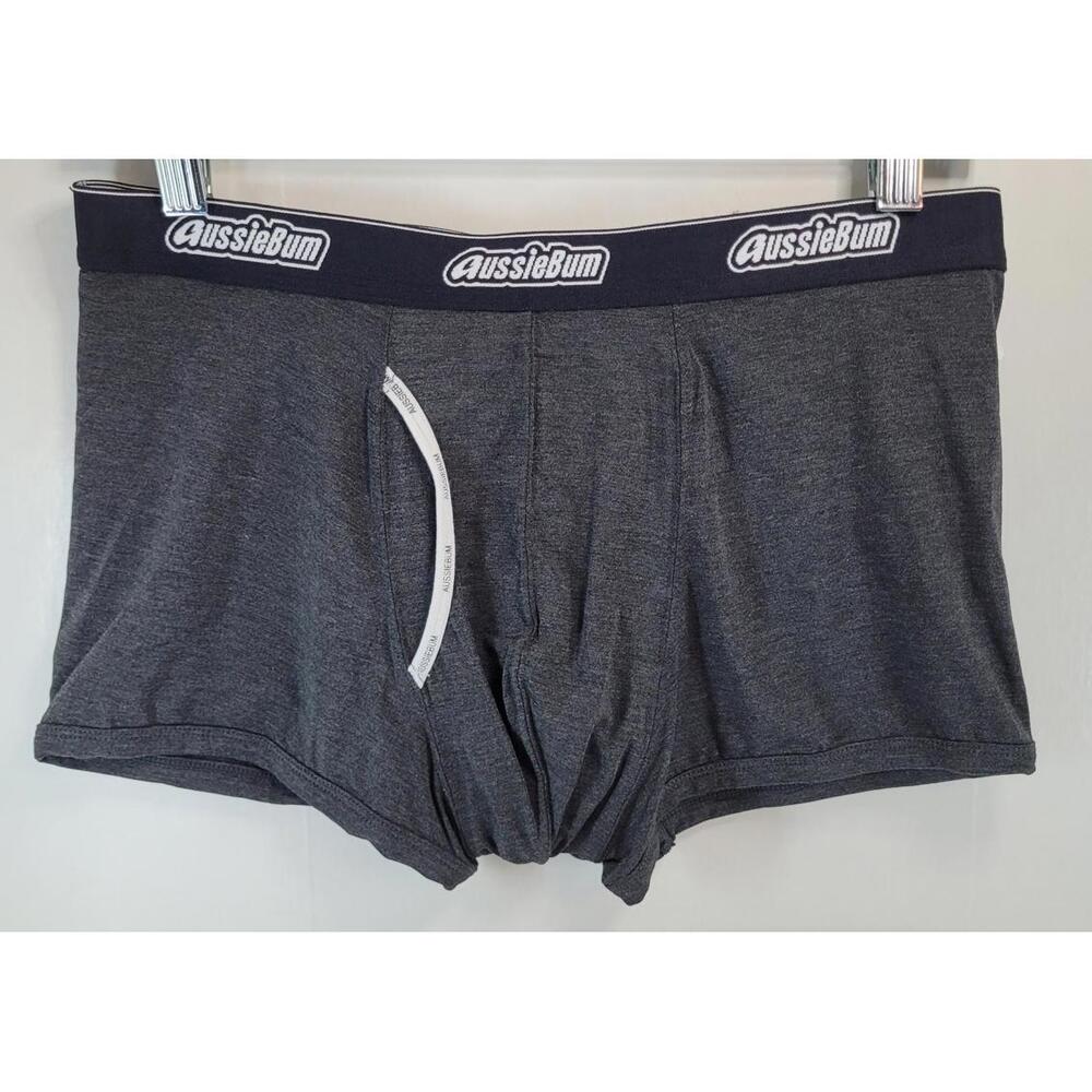 AussieBum Men’s Medium 29" Boxer Brief Charcoal Gray NEW